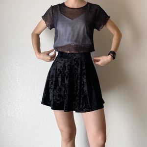 Velvet Skater Skirt